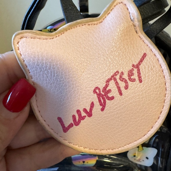 BETSEY JOHNSON Unicorn Cat Full Size Backpack Rainbow Unicorncore Kitty Bag - Picture 6 of 10